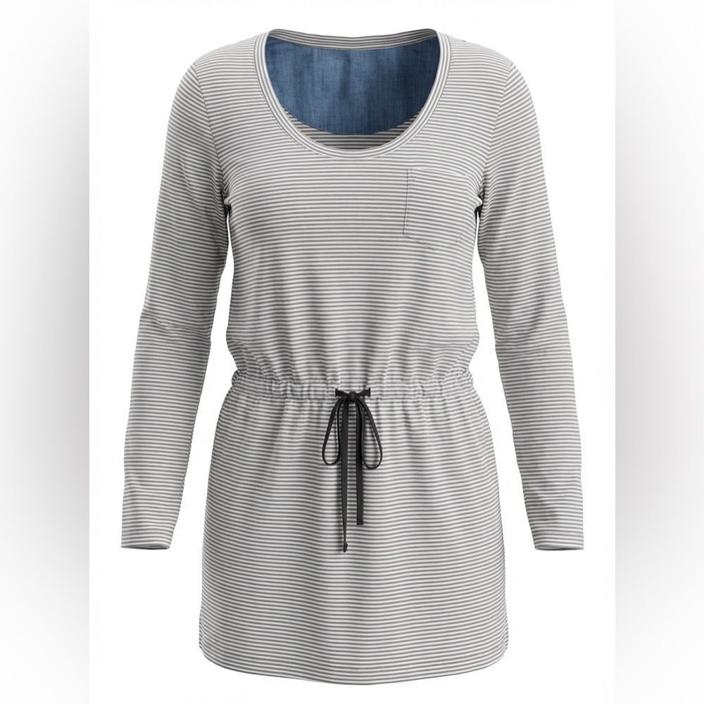 ARMANI EXCHANGE WOMENS TUNIC/DRESS BLUE AND WHITE STRIPES SIZE SP